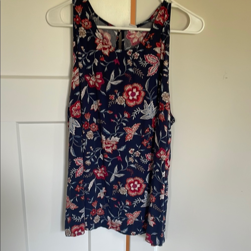 Old Navy Blue and Pink Sleeveless Tank Top